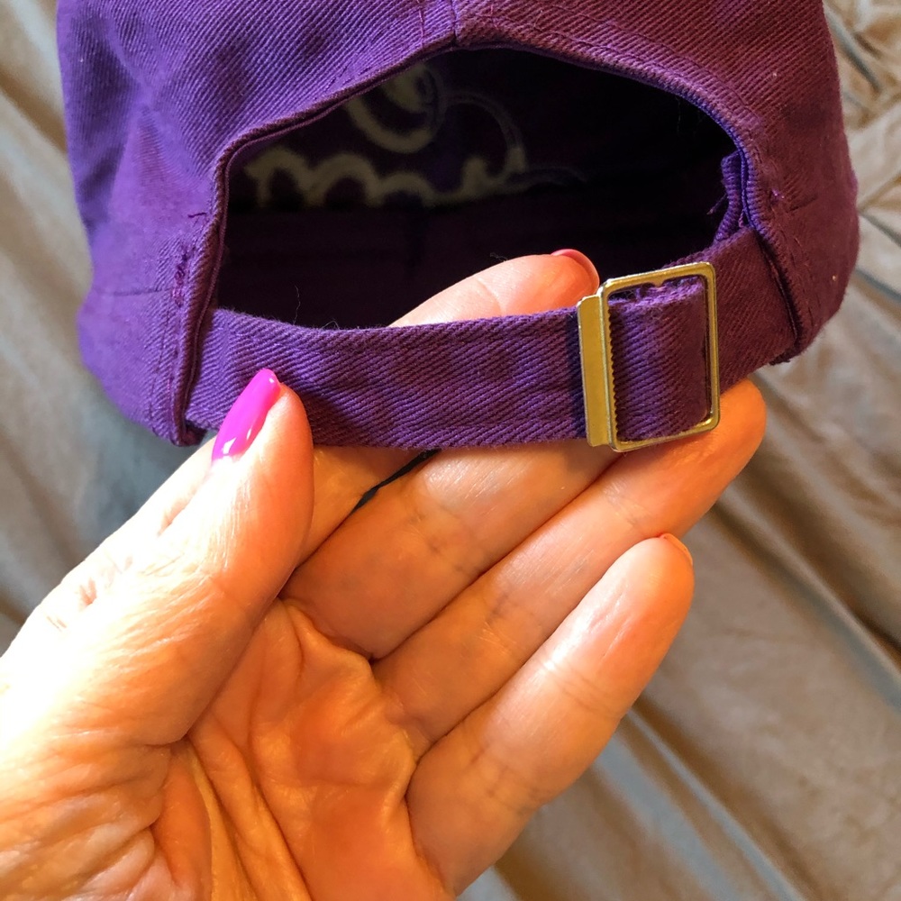 Purple bling military style hat - Picture 6 of 8